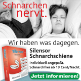 SilensorDeluxe - Die individuell vom Labor angepasste Schnarcherschiene. Schnarchfrei in 48 Stunden. Oder Geld zurueck!